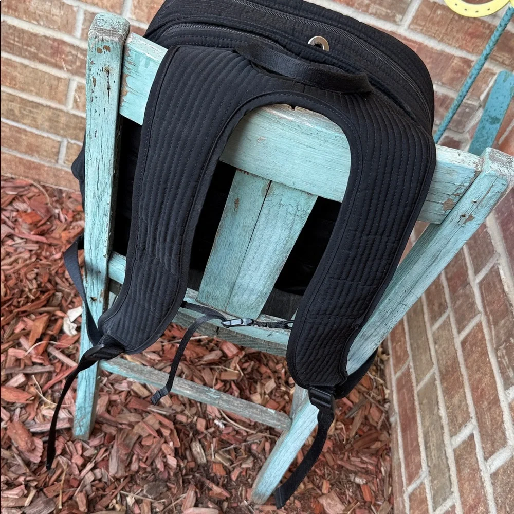 Vera Bradley Black Quilted Campus Backpack~pls read!
